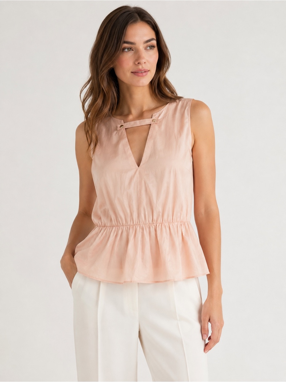 Patrizia Pepe Sleeveless Peplum Blouse